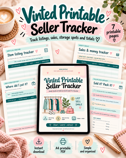 Vinted Cash Challenge – Printable Kit