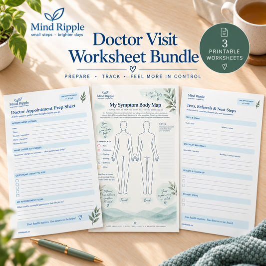Doctor Appointment Planner Printable Bundle | 3 Medical Worksheets