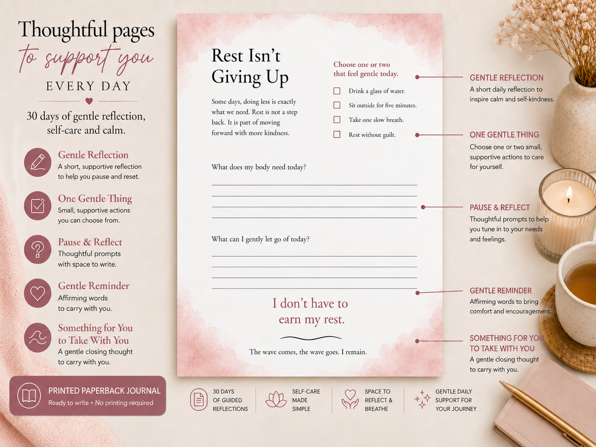Calm Beneath the Storm | 30-Day Guided Self-Care Journal