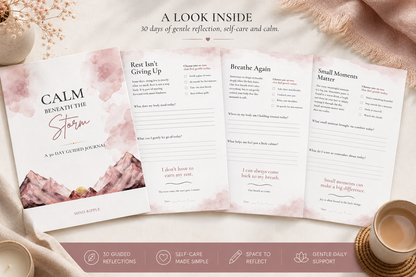 Calm Beneath the Storm – A 30-Day Guided Journal | Digital Download